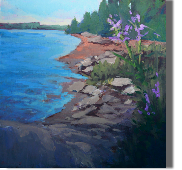 Sunlight and Shadow - 12x12 - $400
Back River, Boothbay