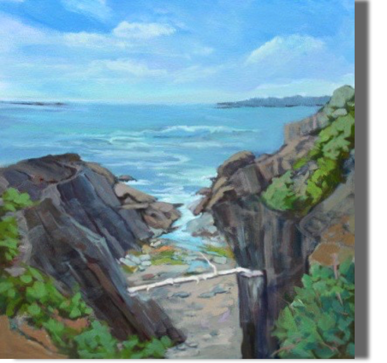 Storm Tossed - 20x20 - $650
Giant's Stairs, Bailey Island