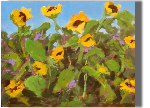Monhegan Sunflowers - 8x10