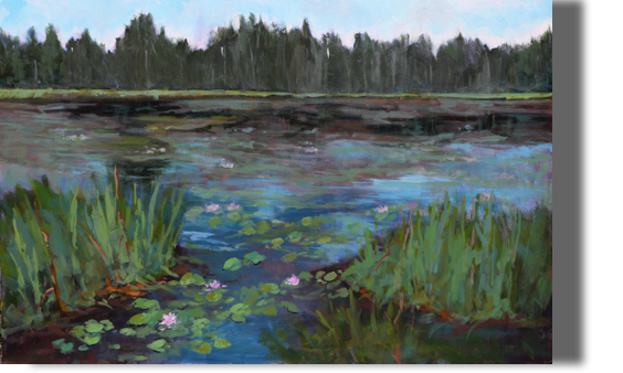 Gilding the Lily - 24x36 - $2500
Ames Pond, Stonington