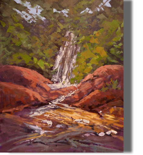 Falling Down - 16x20 - $600
Cascade Falls, Saco, Maine