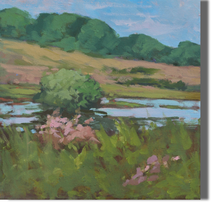 Weskeag Marsh - first painting in
triptych